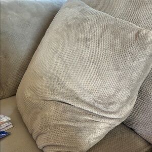 Elegant Gray Textured Throw Pillow